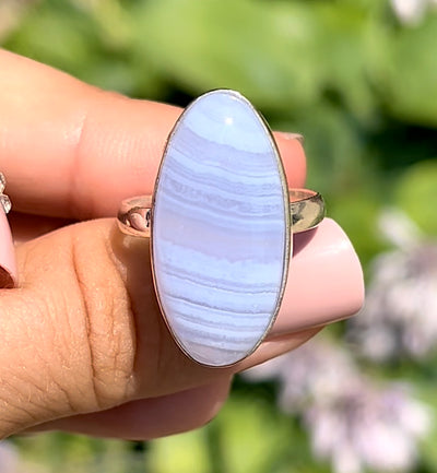 Sparkle Blue Lace Agate Ring