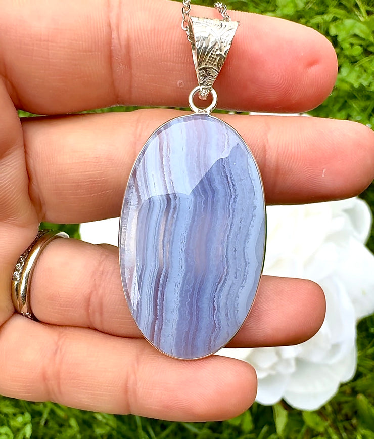 Blue Lace Agate Necklace