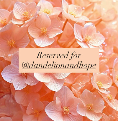 Reserved for @dandelionandhope