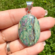 Ruby In Fuchsite w/ Kyanite Necklace