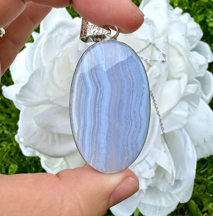 Blue Lace Agate Necklace