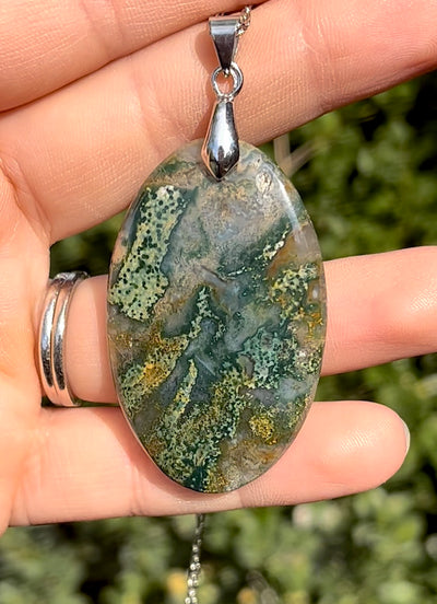 Orbicular Moss Agate Necklace
