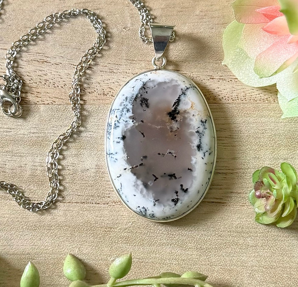 Dendritic Opal Mala • Opal Necklace • 8mm • Dendritic high quality Opal Necklace • 108+1 • Dendritic Opal Mala Necklace • Opal Mala • 3929