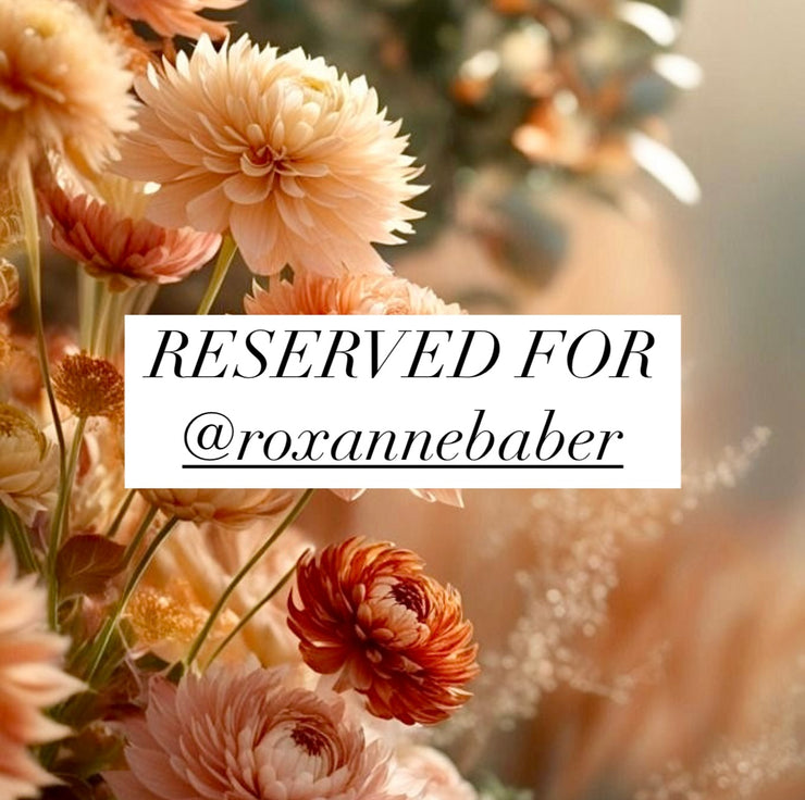 Reserved for @roxannebaber